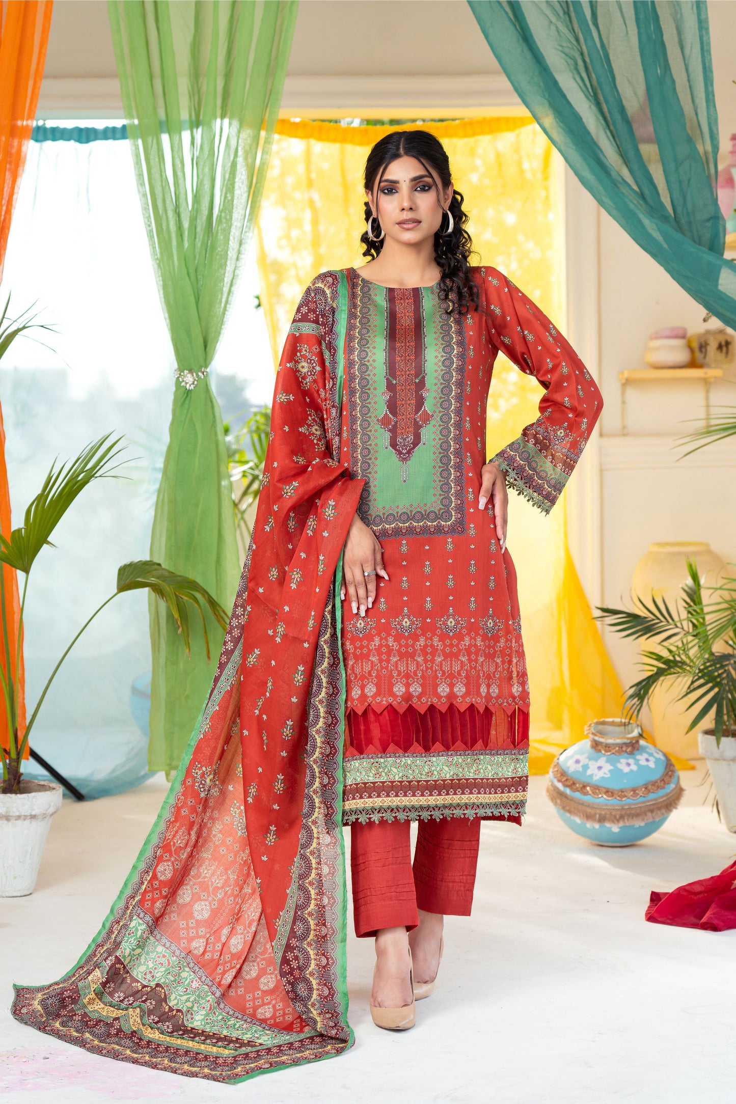 3-Piece Printed Lawn Suit