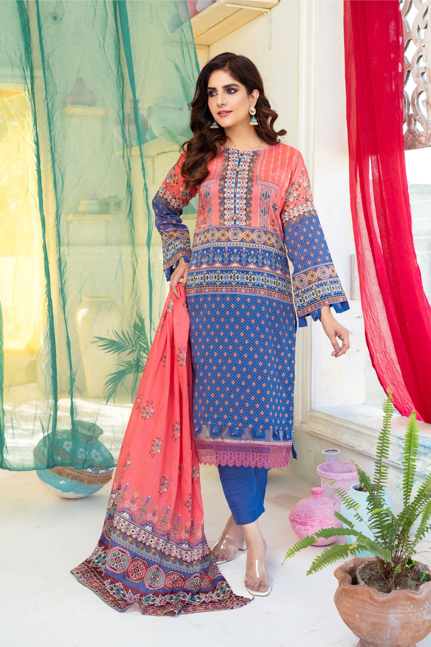 3 Piece - Printed Lawn Suit