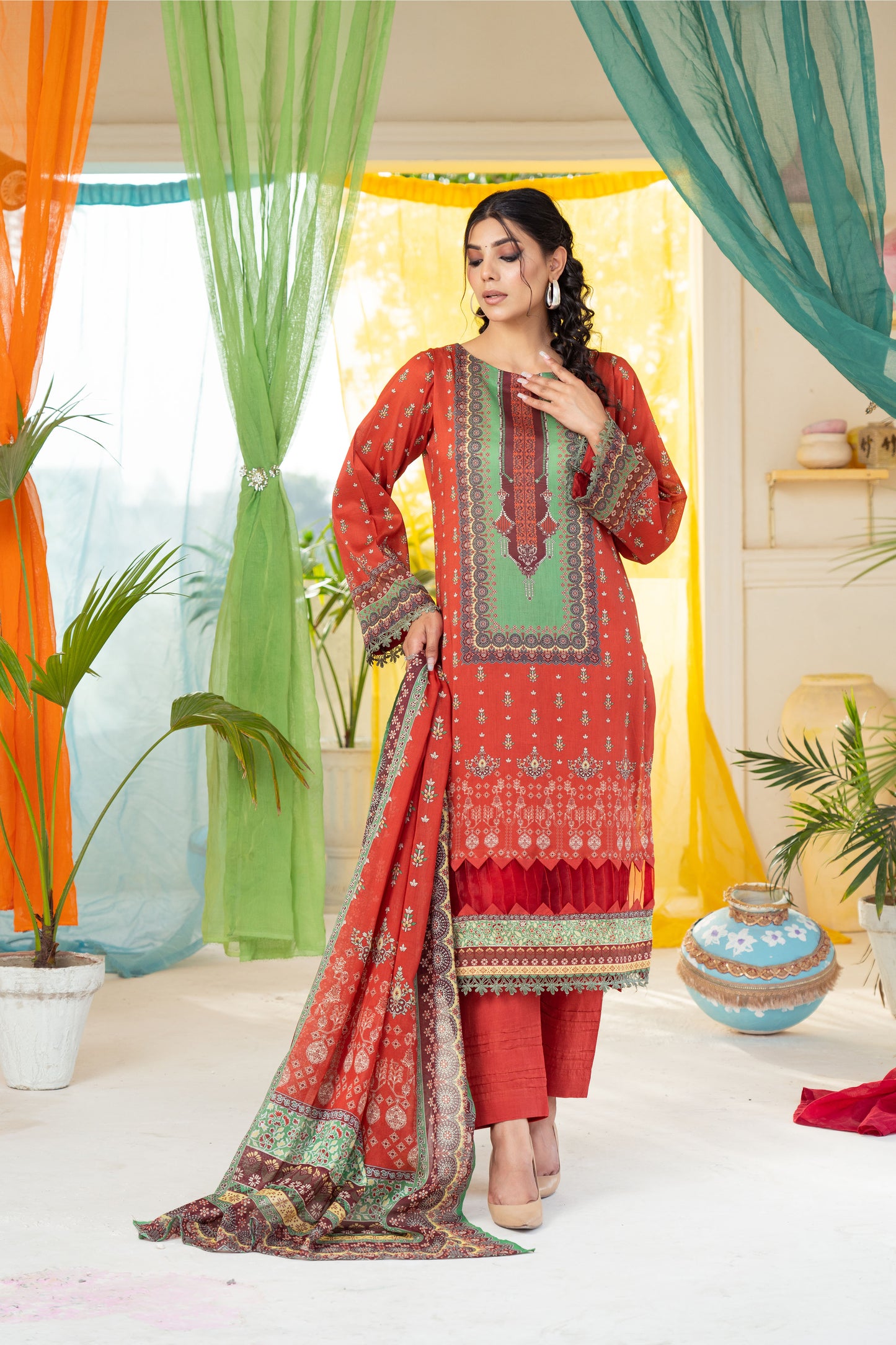 3-Piece Printed Lawn Suit