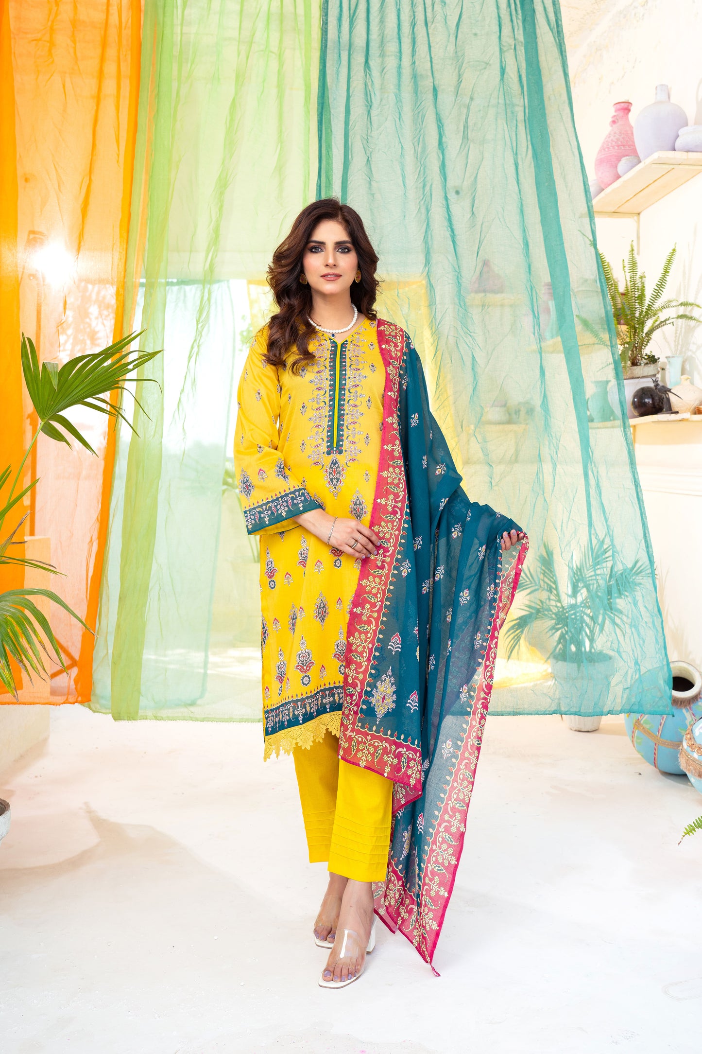 Unstitched 3-piece Lawn Printed