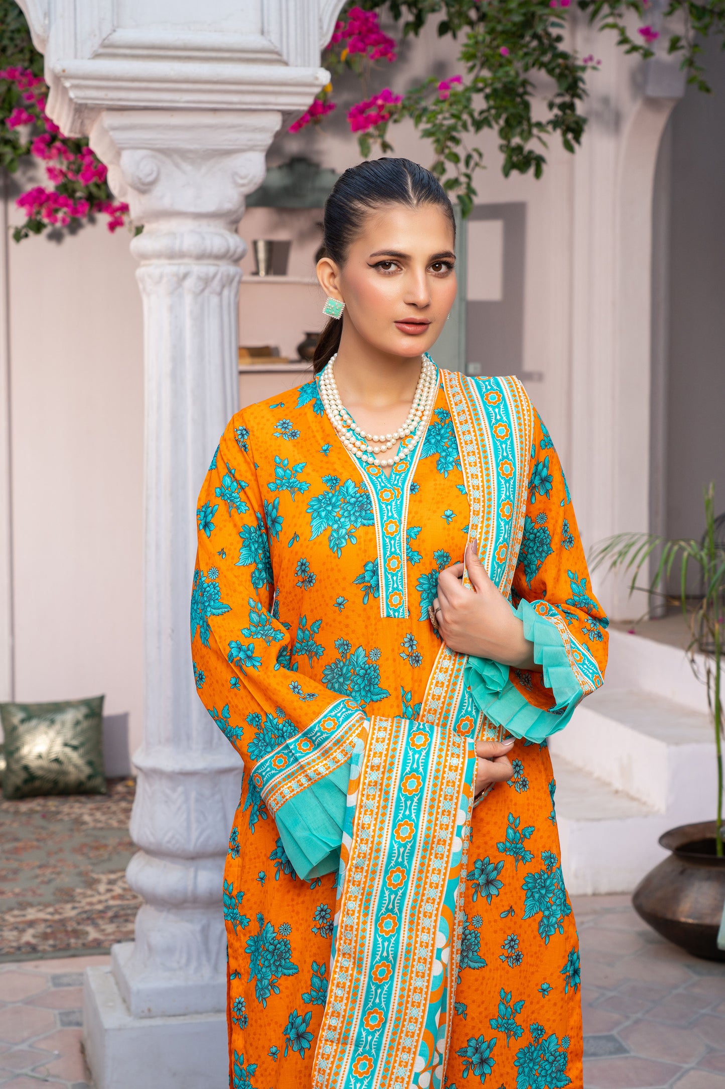 Unstitched 3-piece Lawn Printed