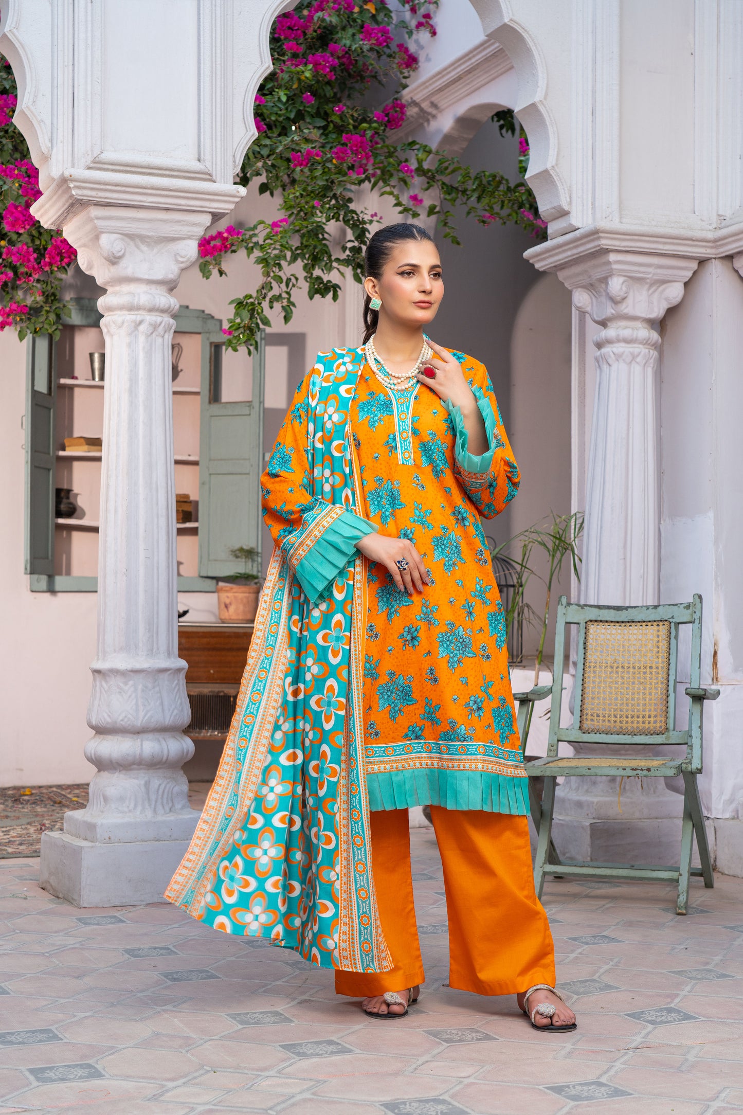 Unstitched 3-piece Lawn Printed