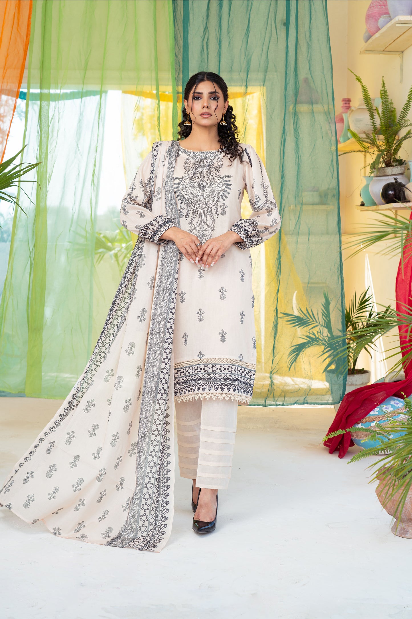 3 Piece - Printed Lawn Suit