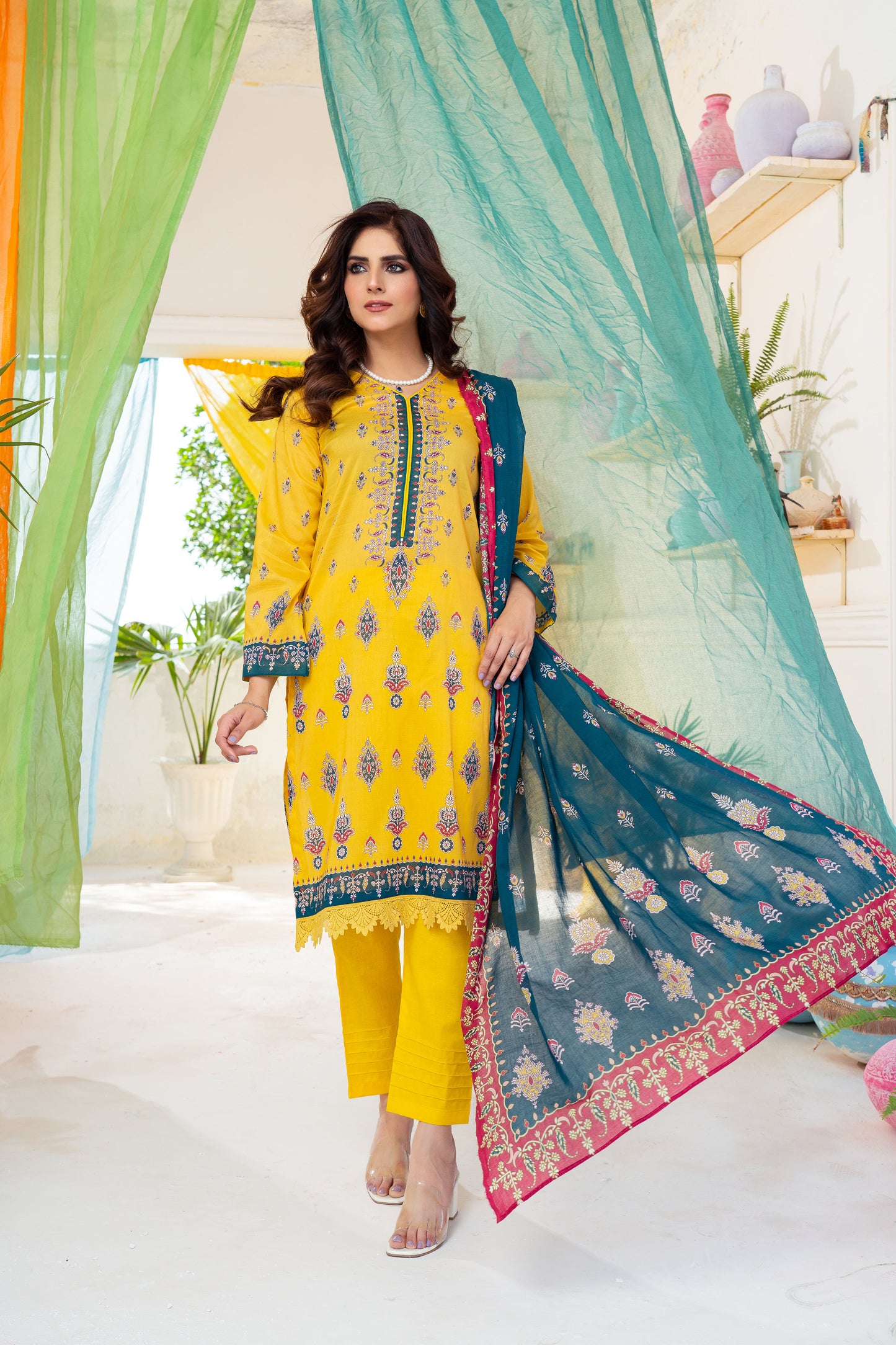 Unstitched 3-piece Lawn Printed