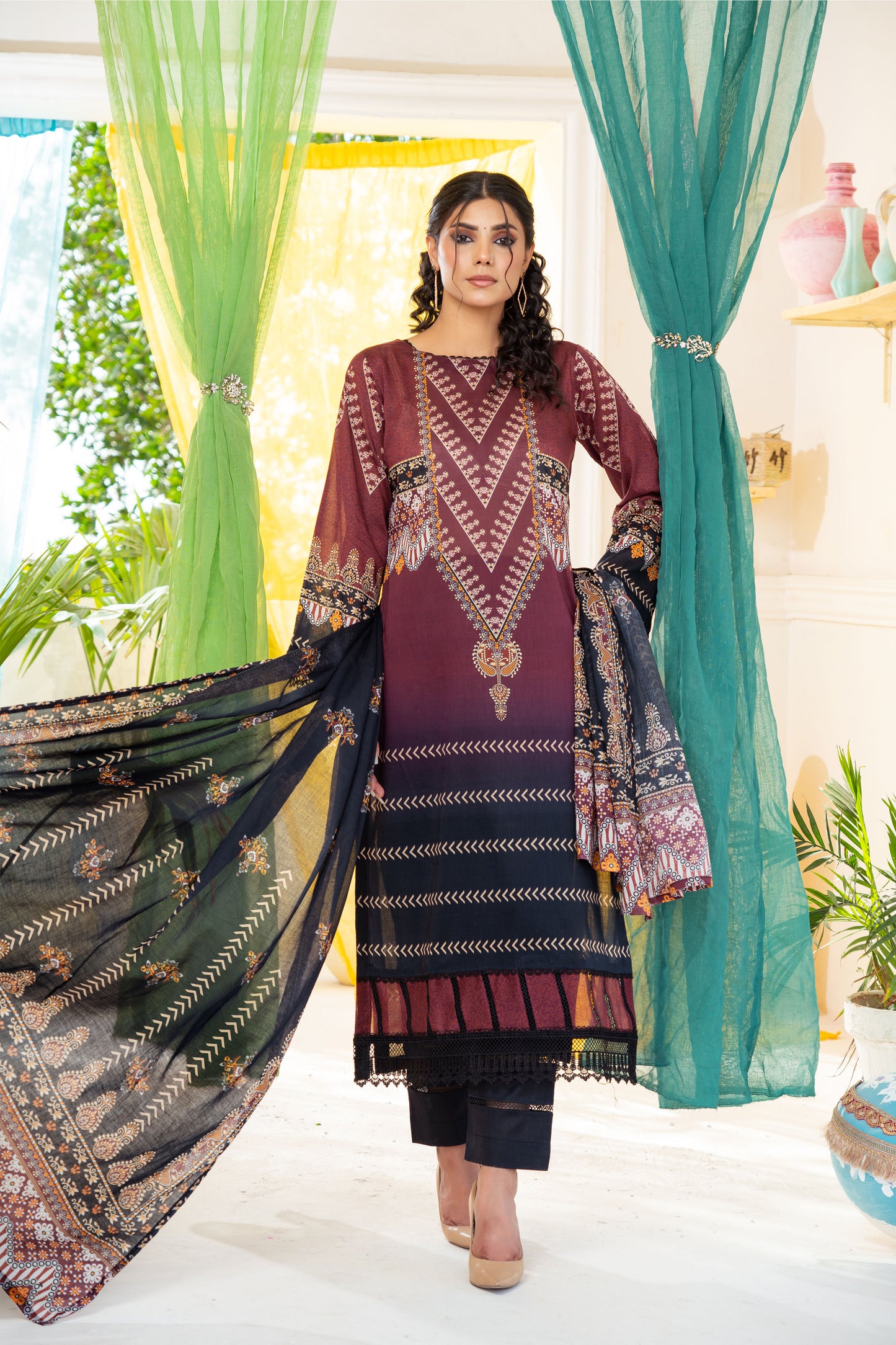 3-Piece Printed Lawn Suit