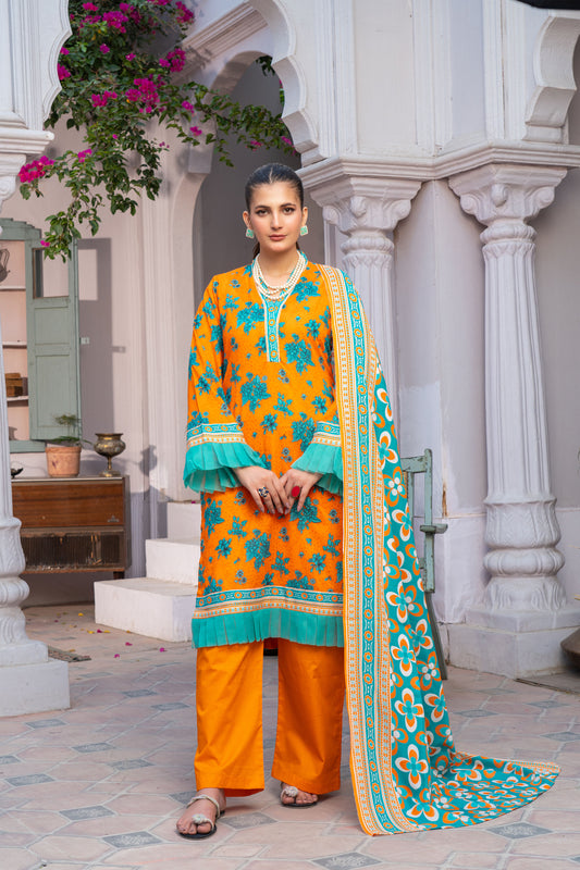 Unstitched 3-piece Lawn Printed