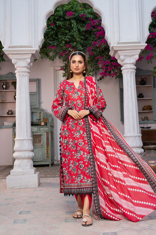 Unstitched 3-piece Lawn Printed